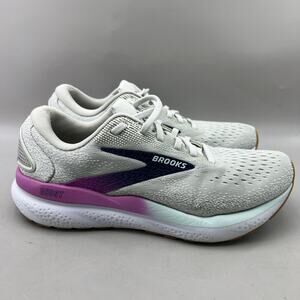 Brooks Ghost 16 Running Shoes Women Size 8 B Running Gray White Comfort Sneakers
